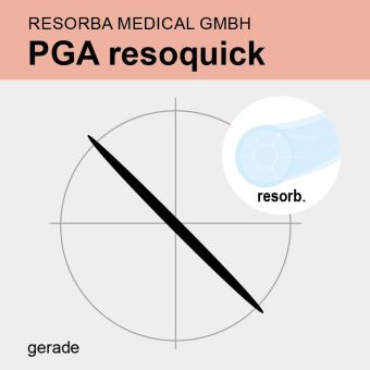 PGA resoquick ungef. gefl. USP 4/0 45cm, GS12 